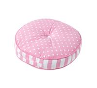 Homescapes Pink Polka Dots & Stripes Round Floor Cushion