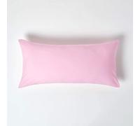 HOMESCAPES Pink Pure Egyptian Cotton Euro Size Pillowcase 40 x 80 cm 200 TC 400 Thread Count Percale Equivalent Pillow Case with Zip Pack of 2