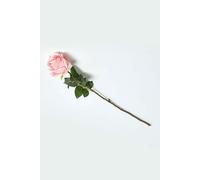 HOMESCAPES Artificial Single Stem Pink Rose 62 cm Faux Silk Rose Flower for Bouquet or Floral Arrangement