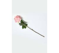 HOMESCAPES Artificial Single Stem Pink Rose 62 cm Faux Silk Rose Flower for Bouquet or Floral Arrangement