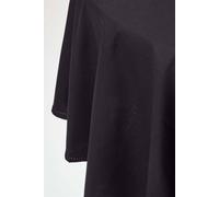 Homescapes Plain Cotton Round Tablecloth, 178 Cm In Black Black