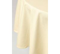 Homescapes Plain Cotton Round Tablecloth, 178 Cm In Cream Cream