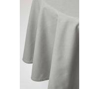 Homescapes Plain Cotton Round Tablecloth, 178 Cm In Grey Grey One Size
