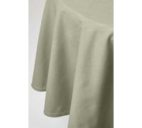 HOMESCAPES Grey Table Cloth, Plain Cotton Round Tablecloth, Handcrafted & Durable Dining Table Cover with Hem Stitch, Hypoallergenic, Washable, 178cm