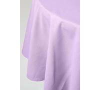 Homescapes Plain Cotton Round Tablecloth, 178 cm in Mauve Homescapes Mauve
