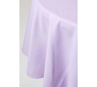HOMESCAPES Purple Table Cloth, Plain Cotton Round Tablecloth, Handcrafted & Durable Dining Table Cover with Hem Stitch, Hypoallergenic, Washable, Light Purple Mauve - 178cm