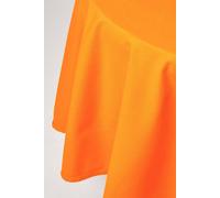 Homescapes Plain Cotton Round Tablecloth, 178 Cm In Orange Orange