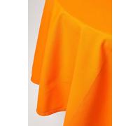 Homescapes Plain Cotton Round Tablecloth, 178 Cm In Orange Orange One Size