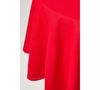 Plain Cotton Round Tablecloth, 178 cm Homescapes Red One Size