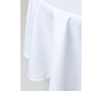 Plain Cotton Round Tablecloth, 178 cm Homescapes White One Size