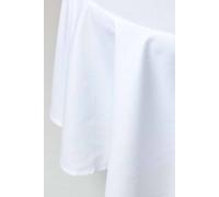 Homescapes Plain Cotton Round Tablecloth, 178 Cm In White White