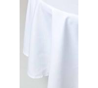 Homescapes Plain Cotton Round Tablecloth, 178 Cm In White White One Size