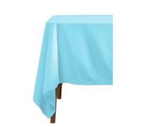 Homescapes Plain Cotton Tablecloth, 137Cm X 137Cm In Blue Blue One Size