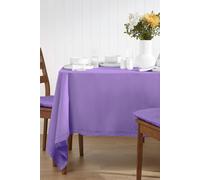 Homescapes Plain Cotton Tablecloth, 137cm x 137cm in Purple | Size: 137 cm x 137 cm Homescapes Purple 137 cm x 137 cm