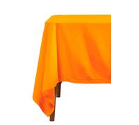 Homescapes Plain Cotton Tablecloth, 137Cm X 178Cm In Orange Orange One Size
