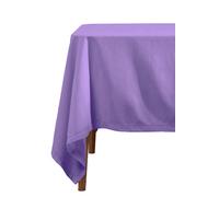 Homescapes Plain Cotton Tablecloth, 137Cm X 178Cm In Purple Purple One Size