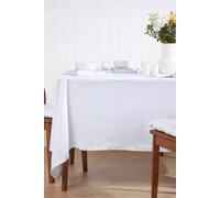 Homescapes White Tablecloth 137 X 228 Cm