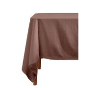 Homescapes Plain Cotton Tablecloth, 178Cm X 300Cm In Chocolate Chocolate One Size