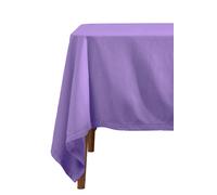 Plain Cotton Tablecloth, 178cm x 300cm Homescapes Purple One Size
