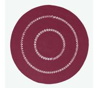 HOMESCAPES Crochet Braided Rug - Plum - 120 cm Round