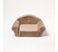 HOMESCAPES Plush Dog Sofa Bed - Small Beige