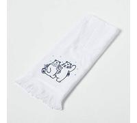 HOMESCAPES Polar Bear Christmas Tea Towel 100% Cotton White Dish Cloth with Embroidered Xmas Decorative Festive Design