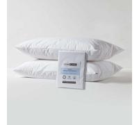Homescapes Polypropylene Waterproof Pillow Protector Pair In White White