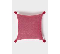 Homescapes Porto Handwoven Red Geometric Kilim Cushion Red 45cm x 45cm