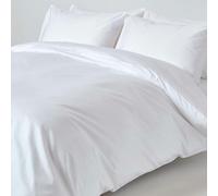 Egyptian Cotton Duvet Cover with Pillowcase 1000 TC Homescapes White King