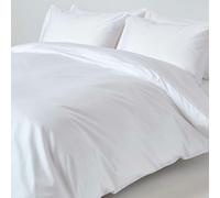 HOMESCAPES Premium 1000 TC Egyptian Cotton Sateen Weave Duvet Cover Set - White - Single