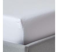 HOMESCAPES 1000 Thread Count Egyptian Cotton White Deep Fitted Sheet (12”) King Size Luxury Bed Sheet with Fully Elasticated Skirt