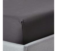 Homescapes Dark Charcoal Grey Egyptian Cotton Deep Fitted Sheet 1000 Tc, Single