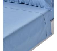 Egyptian Cotton Flat Sheet 1000 Thread Count Homescapes Bright Blue King Flat