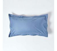 HOMESCAPES Premium 1000 TC Egyptian Cotton Sateen Weave Oxford Pillowcase, King Size - Air Force Blue