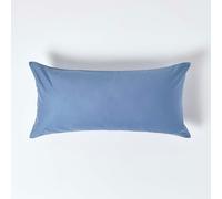 HOMESCAPES Premium 1000 TC Egyptian Cotton Sateen Weave Pillowcase, European Size - Air Force Blue - 40 x 80 cm