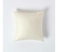 HOMESCAPES Premium 1000 TC Egyptian Cotton Sateen Weave Pillowcase, European Size - Cream - 40 x 40 cm