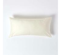 HOMESCAPES Premium 1000 TC Egyptian Cotton Sateen Weave Pillowcase, European Size - Cream - 40 x 80 cm