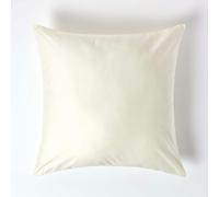HOMESCAPES Premium 1000 TC Egyptian Cotton Sateen Weave Pillowcase, European Size - Cream - 80 x 80 cm