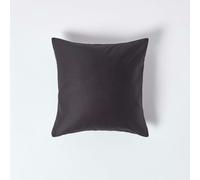HOMESCAPES Premium 1000 TC Egyptian Cotton Sateen Weave Pillowcase, European Size - Dark Charcoal Grey - 40 x 40 cm