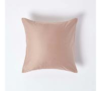 HOMESCAPES Premium 1000 TC Egyptian Cotton Sateen Weave Pillowcase, European Size - Mink - 40 x 40 cm