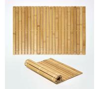 HOMESCAPES Premium Bamboo Bath Mat, Thick Large & Durable Shower Mats for Inside Shower, Sturdy Duckboard for Bathroom, Spa, Toilet, Kitchen, Home & Garden Indoor Outdoor Use