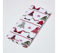 HOMESCAPES Premium Christmas Tea Towels, 100% Cotton Kitchen Dish Towels, Super Soft & Absorbent for Drying Cleanin Baking,Festive Red & Green Xmas Santa Gonks, Washable T Towels - L74 x W49 cm