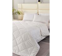 HOMESCAPES Premium Wool Duvet - Double, Heavyweight, Winter/Autumn, 100% Cotton Cover, Hypoallergenic, Eco-Friendly, Washable - 10.5 to 13.5 Tog (approx)