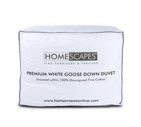 Homescapes Premium White Goose Down Duvet in All Sizes & Togs