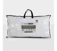 HOMESCAPES Wool Pillow with Quilted Case - King Size 48x90cm, Adjustable Firmness, Hypoallergenic, Woolmark & OEKO-TEX Certified, Washable, All Season Comfort