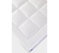 HOMESCAPES Wool Mattress Topper- Double, Deep Fit, Hypoallergenic, Temperature Regulating, Washable, 4cm loft, OEKOTEX certified