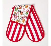 Red Owls Cotton Double Oven Glove Homescapes Red One Size