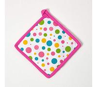 Homescapes Multi Colour Polka Dot Cotton Pot Holder Homescapes Multicolor