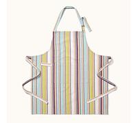 HOMESCAPES - Pure Cotton Unisex Apron with Pocket - Osaka Green 80 x 85 cm - Fully Coordinated Washable Kitchen Linen