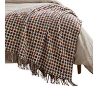 Homescapes Pure Handmade 100% Wool Bohemia Bed & Sofa Throw Blanket, Multi